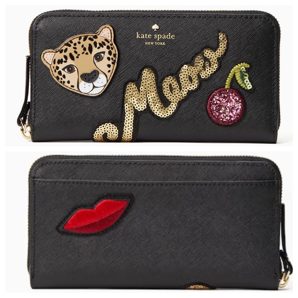 NWT Kate Spade Run Wild Leopard Neda Wallet - Picture 1 of 12
